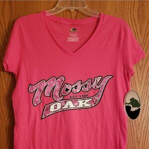 NWT Ladies Pink Mossy Oak T-Shirt Sz S